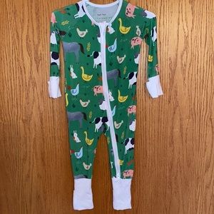 Little Sleepies Zippy - Green Farm Animals